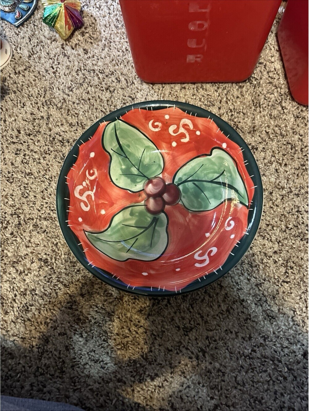 studio 33 christmas Holly Bowl
